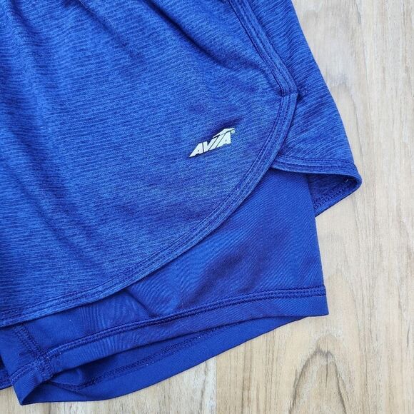 ☔️💜Avia Blue Purple Double Layer Performance Running Shorts Medium - Picture 9 of 12